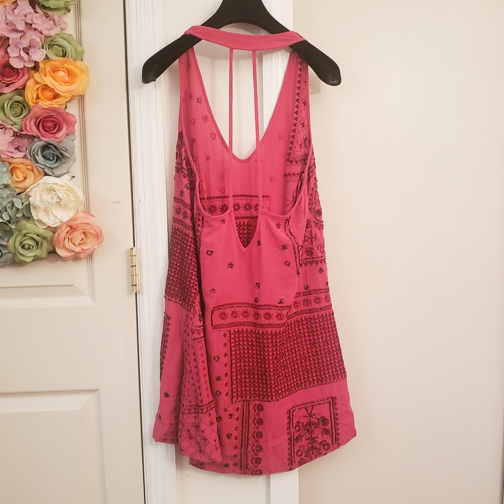 FREE PEOPLE New Slip Sleeveless Beaded shift S - Picture 7 of 9